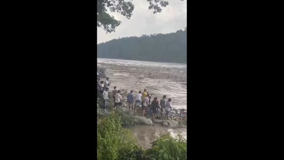 Catastrophic flash flood sweeps through Gyirong County, Tibet, China