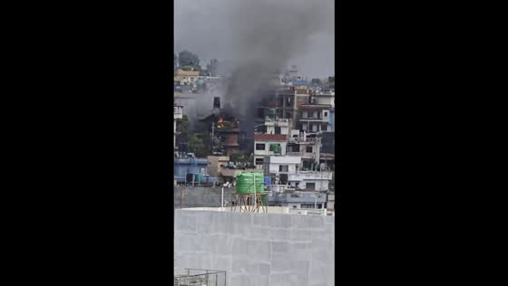 Protesters set fire near Nepal president’s house in Kathmandu, Nepal