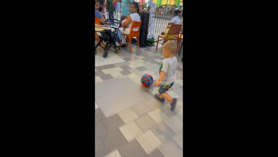 Playful soccer mishap ends in stroller crash in Santo Domingo, Dominican Republic