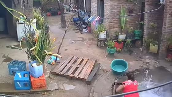 Well surface collapses, person falls in Chaco Province, Argentina