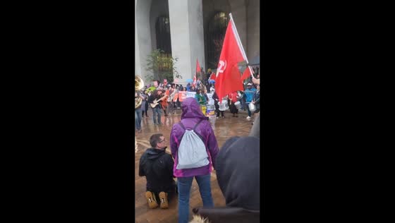 May Day rally gathers hundreds in Pittsburgh, Pennsylvania, USA