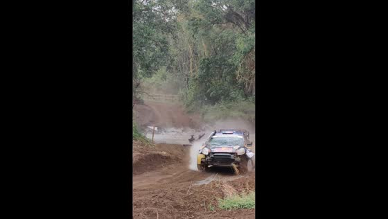 Ford takes on rugged riverbanks at Soysambu Stage, leaving bumper behind in Rift Valley, Kenya