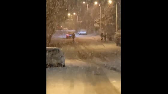 Heavy snowfall hits Castlebar, Co. Mayo, Ireland