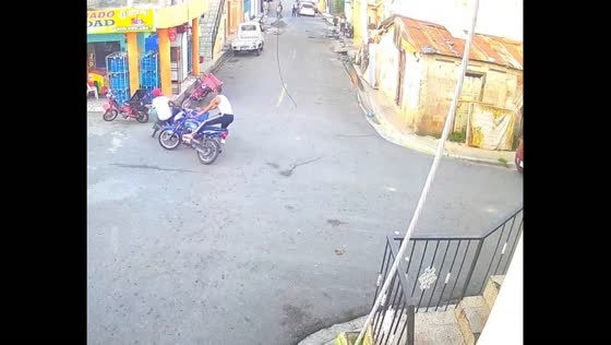 Motorcycle and bicycle collision at Santo Domingo intersection