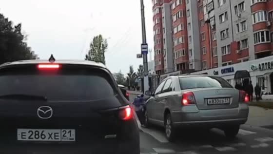 Child injured after being struck at pedestrian crossing in Cheboksary, Russia