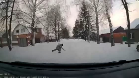Boy slips under car in winter road incident in Buguruslan, Russia