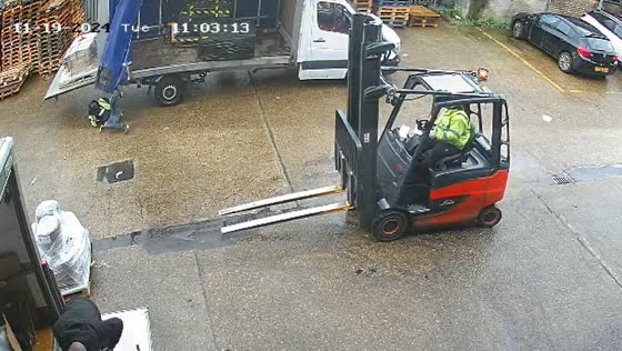 Person falls from lorry while unloading pallet in Milton Keynes, UK