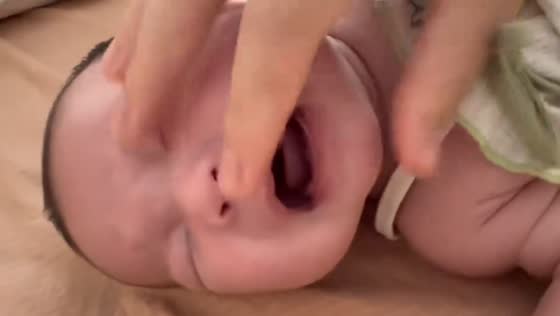 Baby cries more after playful teasing in Anhui, China