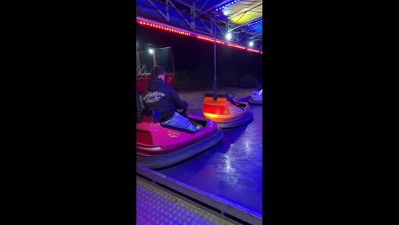 Skilled bumper-car driver shows off precise drifting in Huerta de Rey, Spain