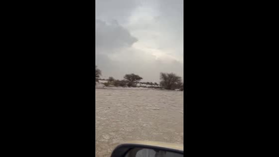 Severe hailstorm and flooding hit amid unstable weather in Afif, Saudi Arabia 