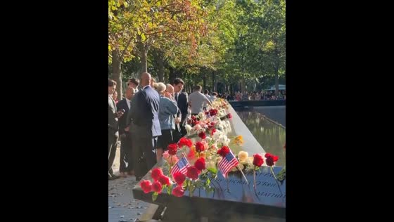 9/11 remembrance at Memorial Museum in New York, USA
