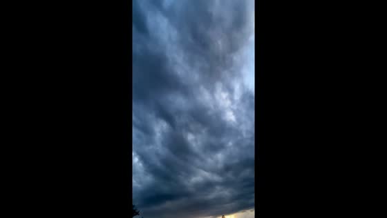 Dark storm clouds roll over Dover, Pennsylvania, USA