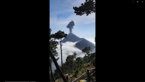 Stratovolcano spectacle: mushroom-like smoke erupts from Acatenango, Guatemala