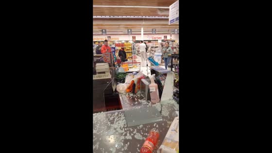 Tornado leaves supermarket in chaos in Puerto Varas, Chile