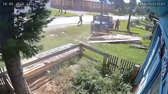 Teenagers on a motorcycle collide with a truck in Muromtsevo, Russia