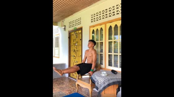 A failed workout broke the chair. Quick fix by Father's handy hand