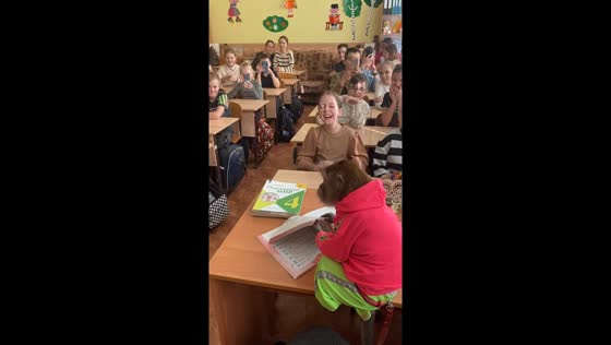 Curious monkey captivates Russia classroom 