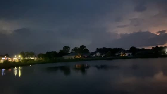 Intense lightning storm illuminates skies west of Port St. Lucie, Florida