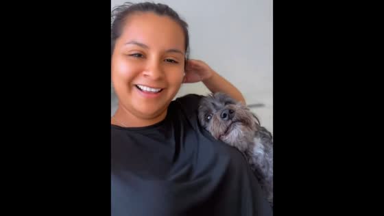 Dog interrupts owner with sweet gesture in Miami, Florida, USA