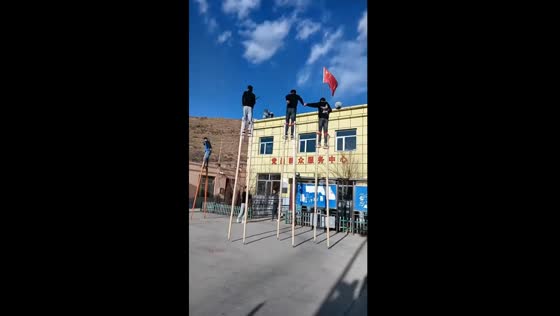 Stilt walker club: practicing traditional folk skill in Shandong, China