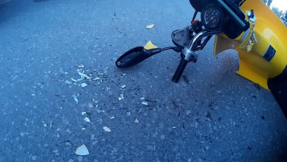 Motorcycle rider collides with police car in Antalya, Turkey 