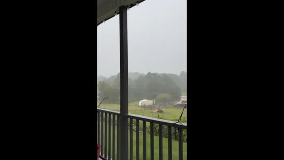 Heavy rain and thunderstorm sweep across LaGrange, Georgia, USA