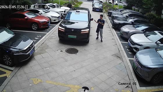 Self-parking car precisely maneuvers into tight space parking lot in Anhui, China