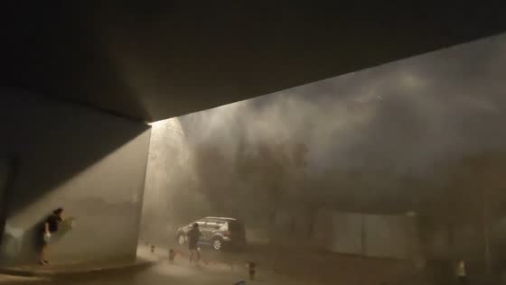 Severe downburst sweeps through with violent winds and heavy rain n Shaanxi, China