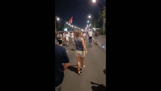 Violent clashes erupt between anti-government protesters and police in New Belgrade, Serbia
