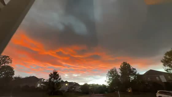 Stunning sunset over Harrisburg, North Carolina, USA