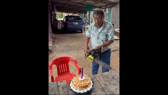 Chainsaw cake-cutting attempt ends with dropped dessert in Sinaloa, Mexico