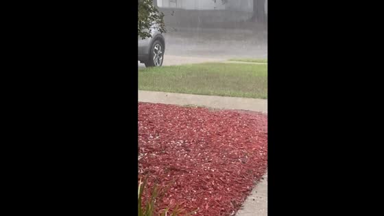 Hail storm hits DeBary, Florida