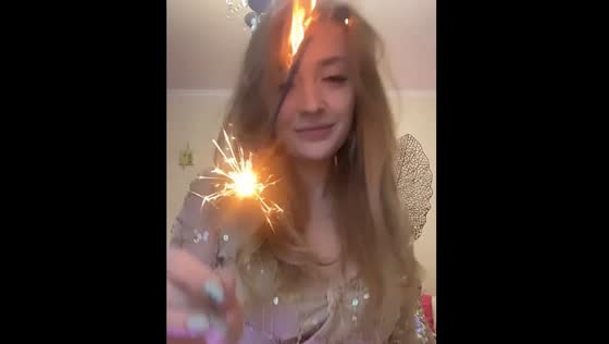 Hair catches fire while filming in Bishkek