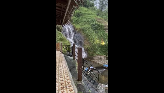 Mischievous exploration near Banyumas waterfall leads to a fall