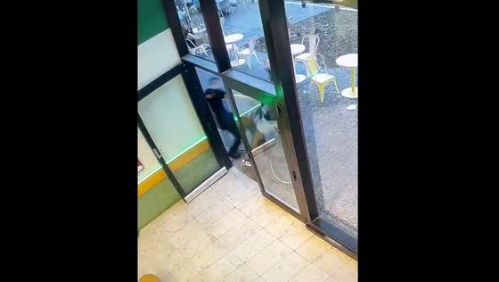 Person gets hit by a cyclist while exiting a building in Caroline Springs
