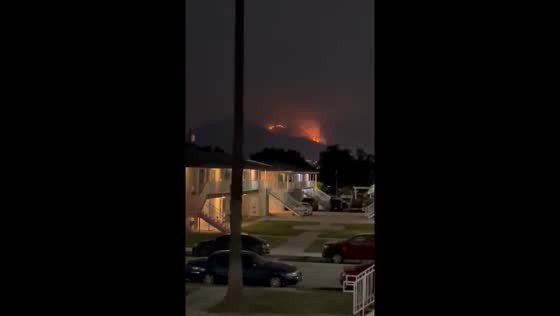 Video shows Line Fire burning in San Bernardino County, California