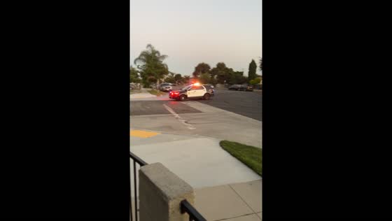 Police pursuit captured in Lynwood, California