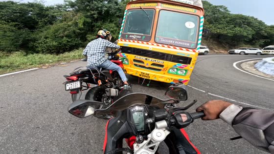 Bus collides with motorcycle in Tamil Nadu, India