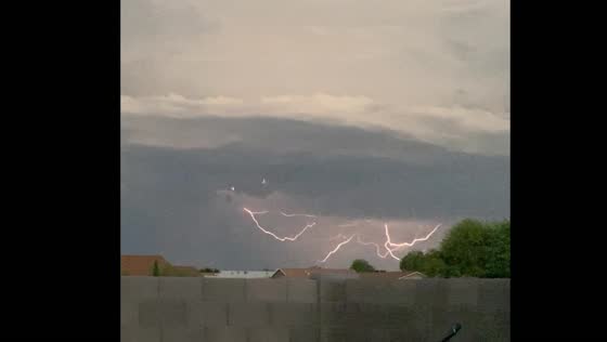 Lightning strikes captured in Arizona City, Arizona