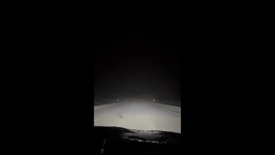  Lake effect snow hits roads in Boston, New York, USA