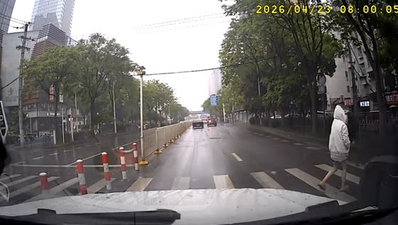Woman hit by car while crossing pedestrian area in Hubei, China