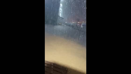 Torrential rain turns streets into fast-moving floodwater in Istanbul, Turkey