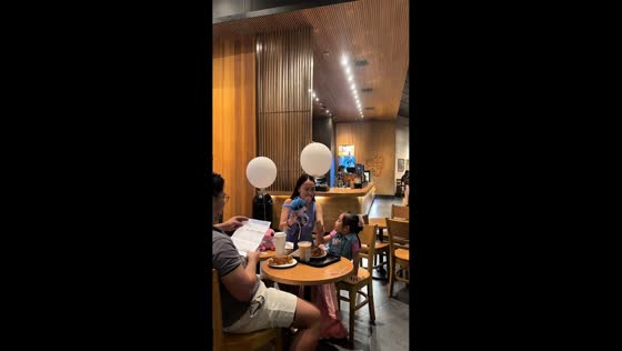 Family celebrates heartfelt gender reveal at Starbucks in Meycauayan, Philippines