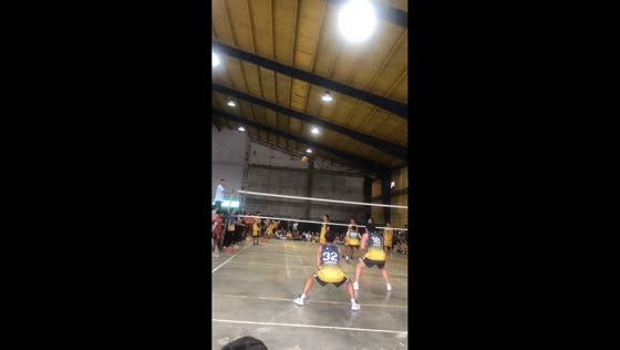 Volleyball serve goes wildly off-court in Binan, Laguna, Philippines