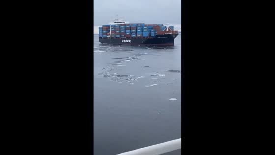 Liberian flagged ship grounded near Kronstadt Port in Gulf of Finland