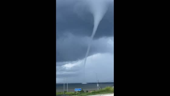 Waterspout spotted in South Oropouche, Trinidad and Tobago