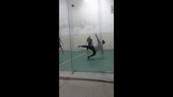 Volleyball strike hits player in the face during rally in Cochabamba, Bolivia