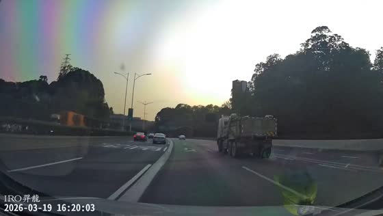 Collision involving dump trucks on highway in Guangdong, China