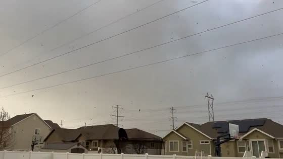 Microburst produces powerful winds in West Bountiful, Utah, USA