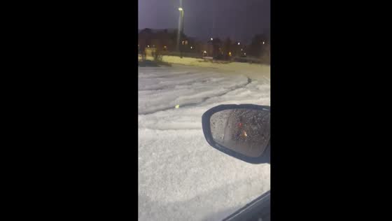 Meteorologist caught in Denver storm: hail destroys car